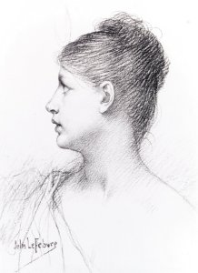 A lady in profile